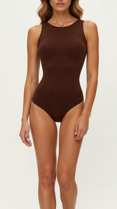 Tanga-Bodysuit mit Rundhalsausschnitt